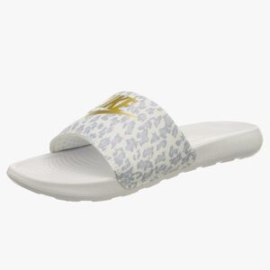 Nike Women’s Grey/Gold Slides